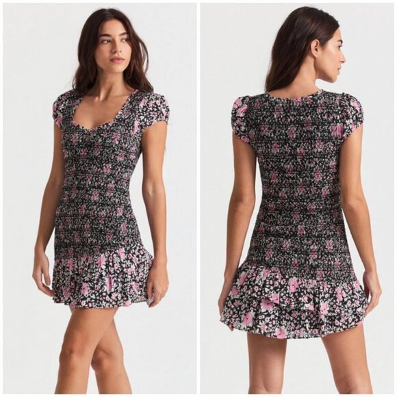 💕LOVESHACKFANCY💕 Trevor Dress ~ Raspberry Spice Latte Large L NWT - Picture 7 of 16